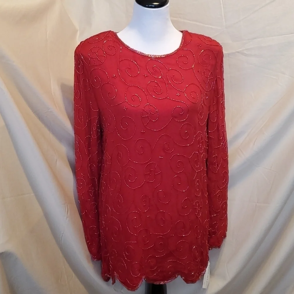 Principles Sequin Shift Dress SZ M - Picture 1 of 7